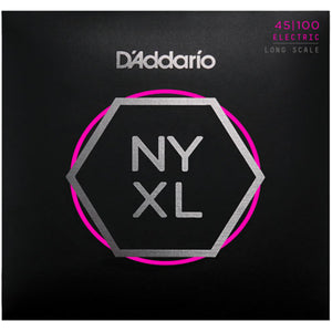 D'Addario NYXL45100 Bass Guitar Strings Nickel Wound Long Scale 45-100 Regular Light