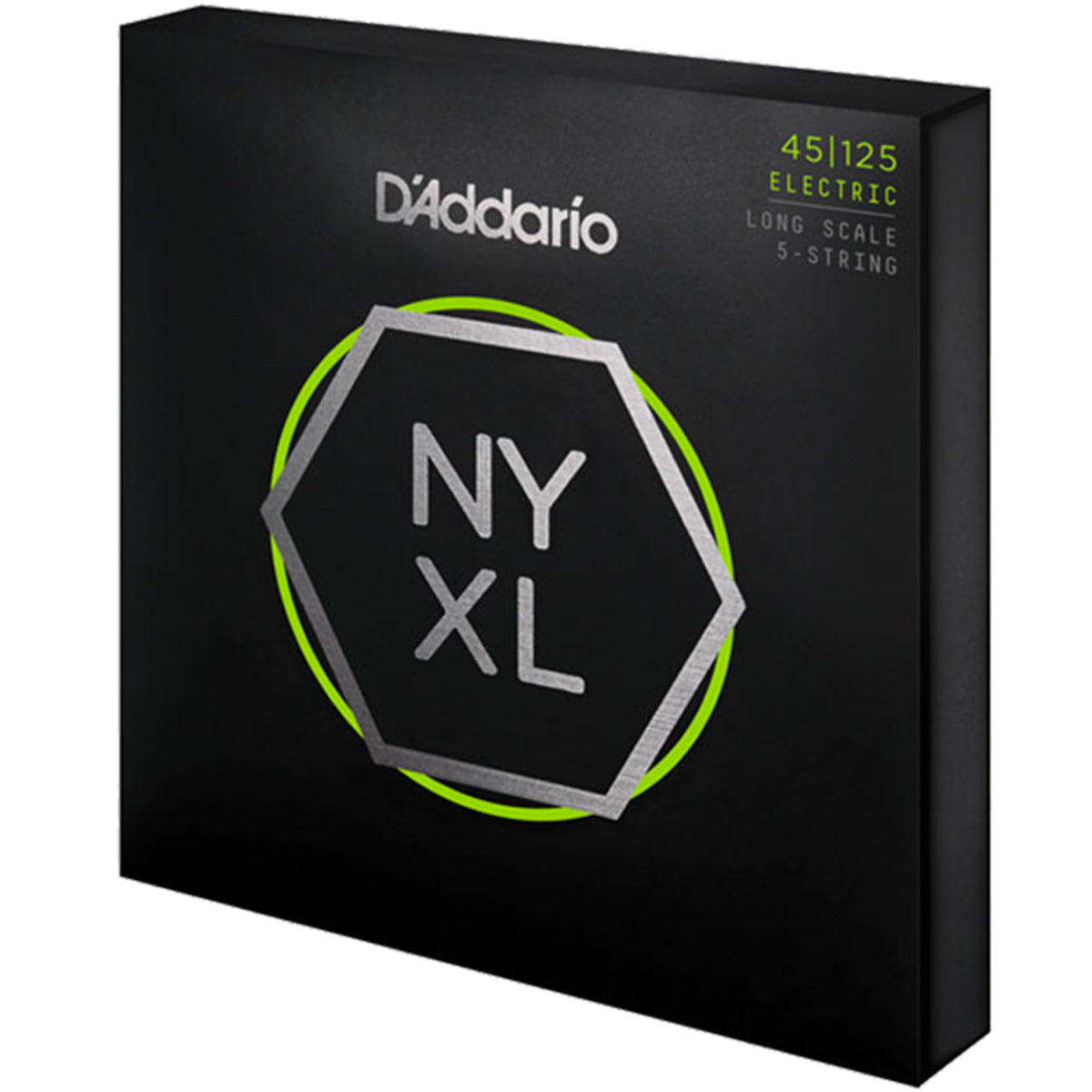 D'Addario NYXL45125 Bass Guitar Strings 5-Str Nickel Wound Long Scale 45-125 Light Top/Med Bottom