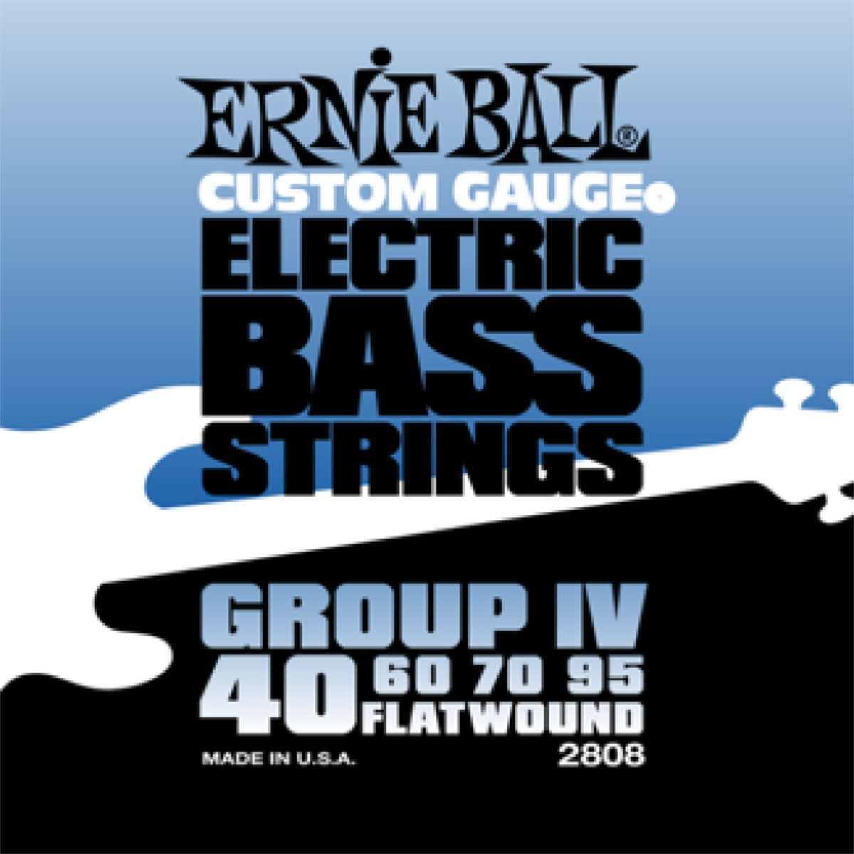 Ernie Ball 2808 Bass Guitar Strings Flatwound Group IV 40-95