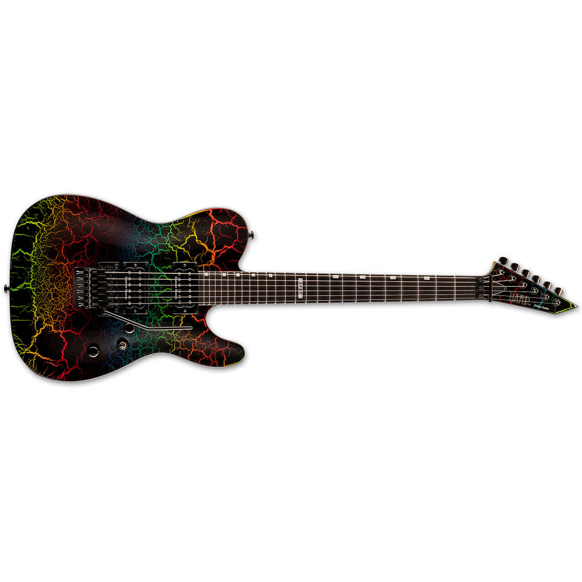 ESP LTD ECLIPSE 87 FR Electric Guitar Rainbow Crackle w/ Duncans & Floyd Rose - 1987 REISSUE