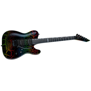 ESP LTD ECLIPSE 87 FR Electric Guitar Rainbow Crackle w/ Duncans & Floyd Rose - 1987 REISSUE