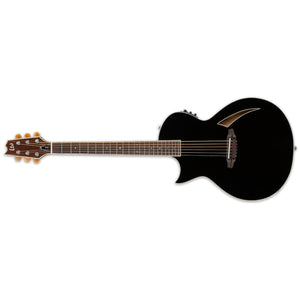 ESP LTD TL-6 Thinline Series Acoustic Electric Guitar Black Left-Handed Transducer w/ Fishman Pickup Preamp LTL-6BLKLH