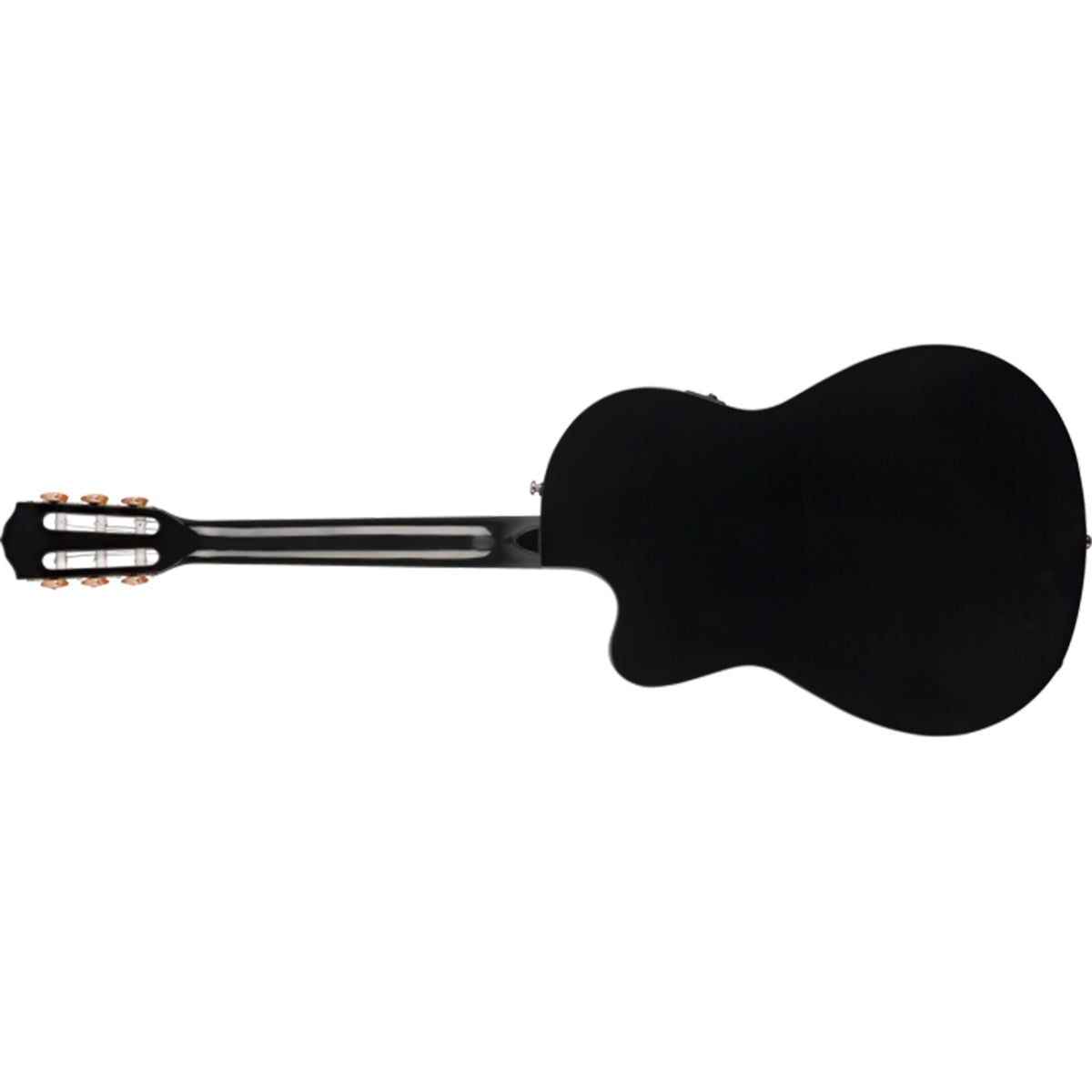Fender CN-140SCE Classical Nylon Acoustic Guitar Black w/ Cutaway, Pickup & Case - 0970264306