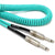 Lava Cable Retro Coil Instrument Lead 20ft Straight to Straight Surf Green