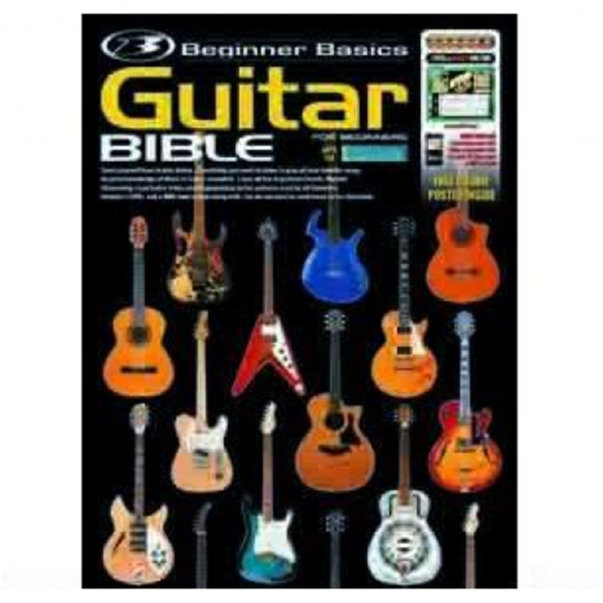 Progressive Books 11815 Beginner Basics Guitar Bible Free DVDs & CD KPBBGB