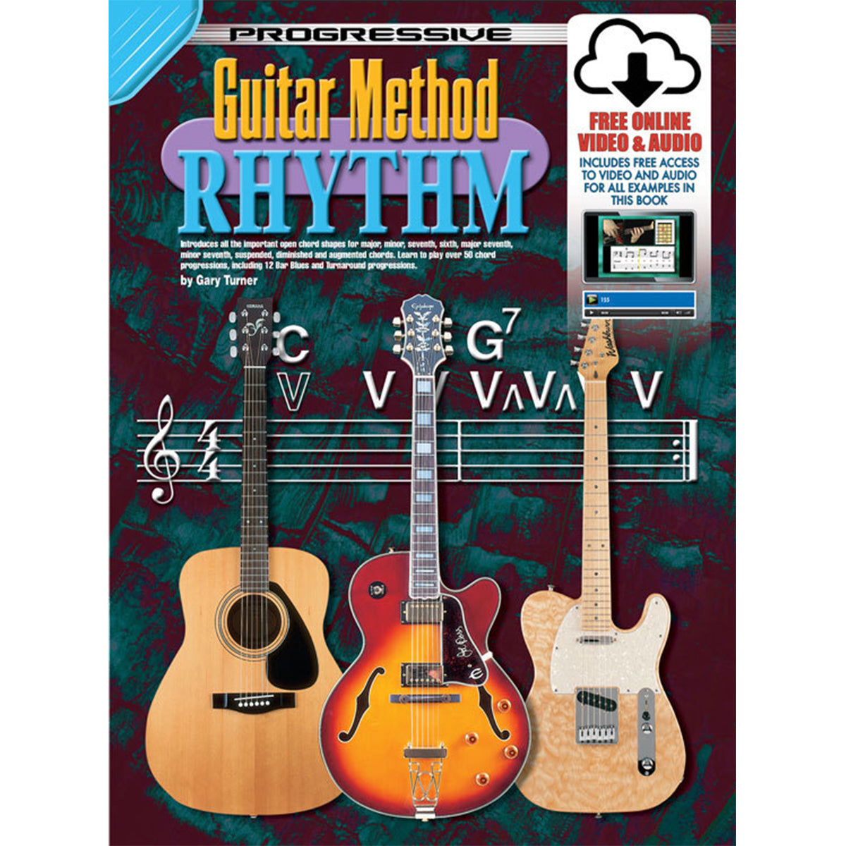 Progressive Books 69069 Guitar Method Rhythm w/ Online Video & Audio