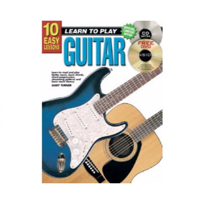 Progressive Books 69101 10 Easy Lessons Guitar
