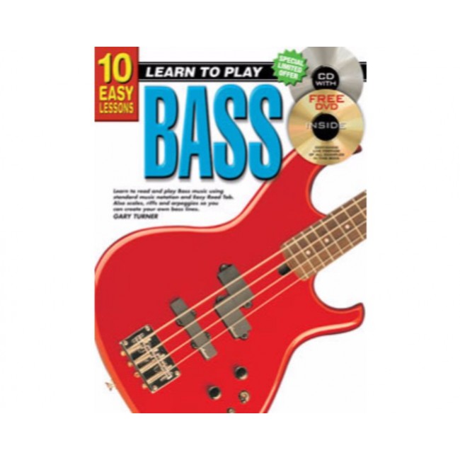 Progressive Books 69107 10 Easy Bass Guitar