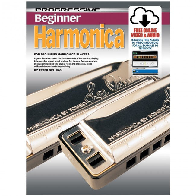 Progressive Books 69171 Beginner HARMONICA Free Online Media - KPPBHMX