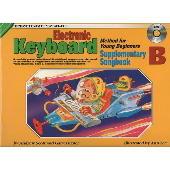 Progressive Books 69276 Young Beginner Electric Keyboard Supplement Book B Free CD KPYESBCP