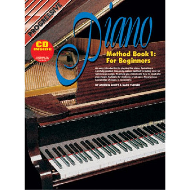 Progressive Books 72626 PIANO Method Book 1 Free CD &amp; DVD