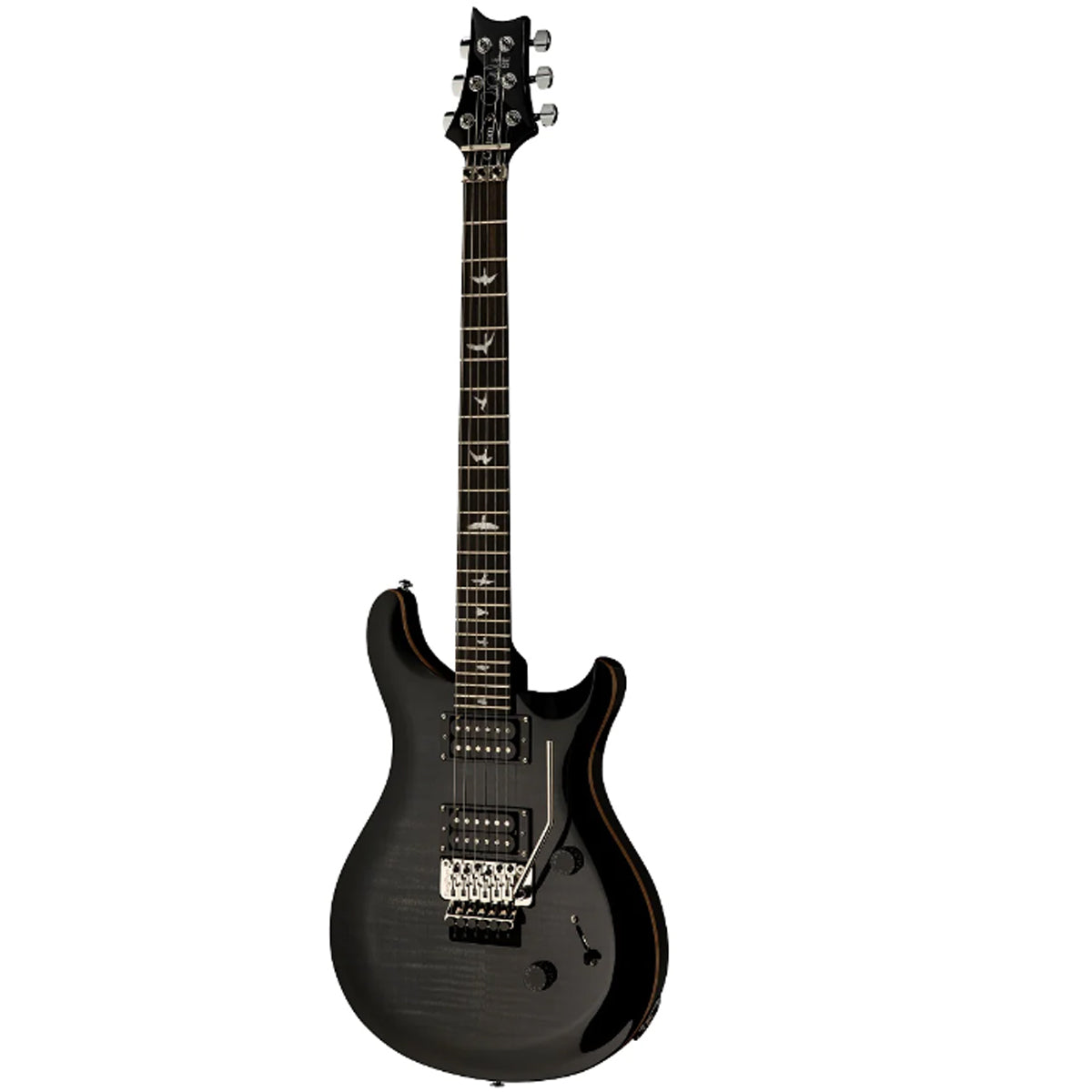 PRS Paul Reed Smith SE Custom 24 Electric Guitar Limited Edition Left Handed Charcoal Burst w/ Floyd Rose & Violin Top Carve