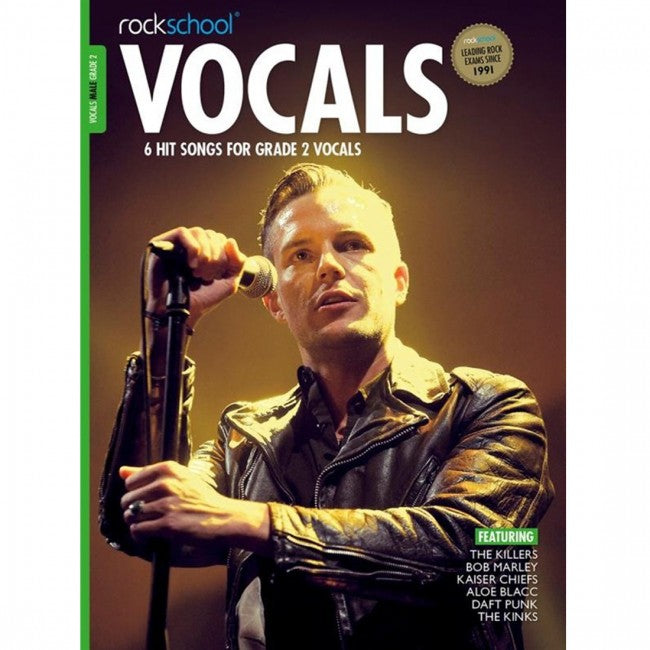 ROCKSCHOOL Vocals Grade 2 Male 2014-2020 Book