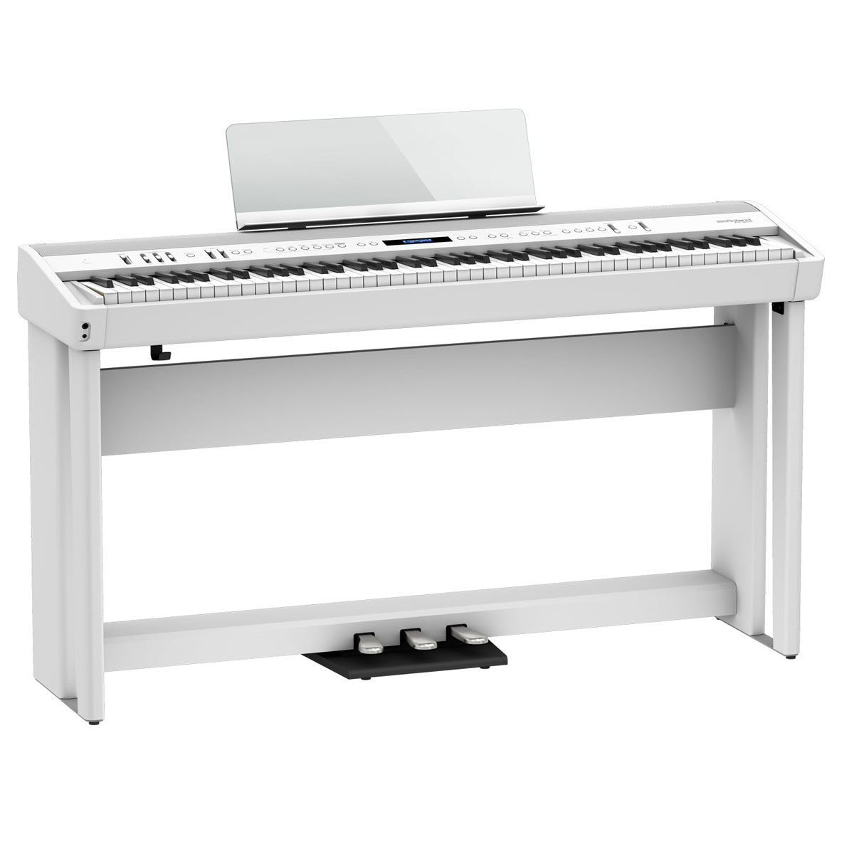 Roland FP-90X Digital Piano Kit White w/ Stand &amp; Pedal Board
