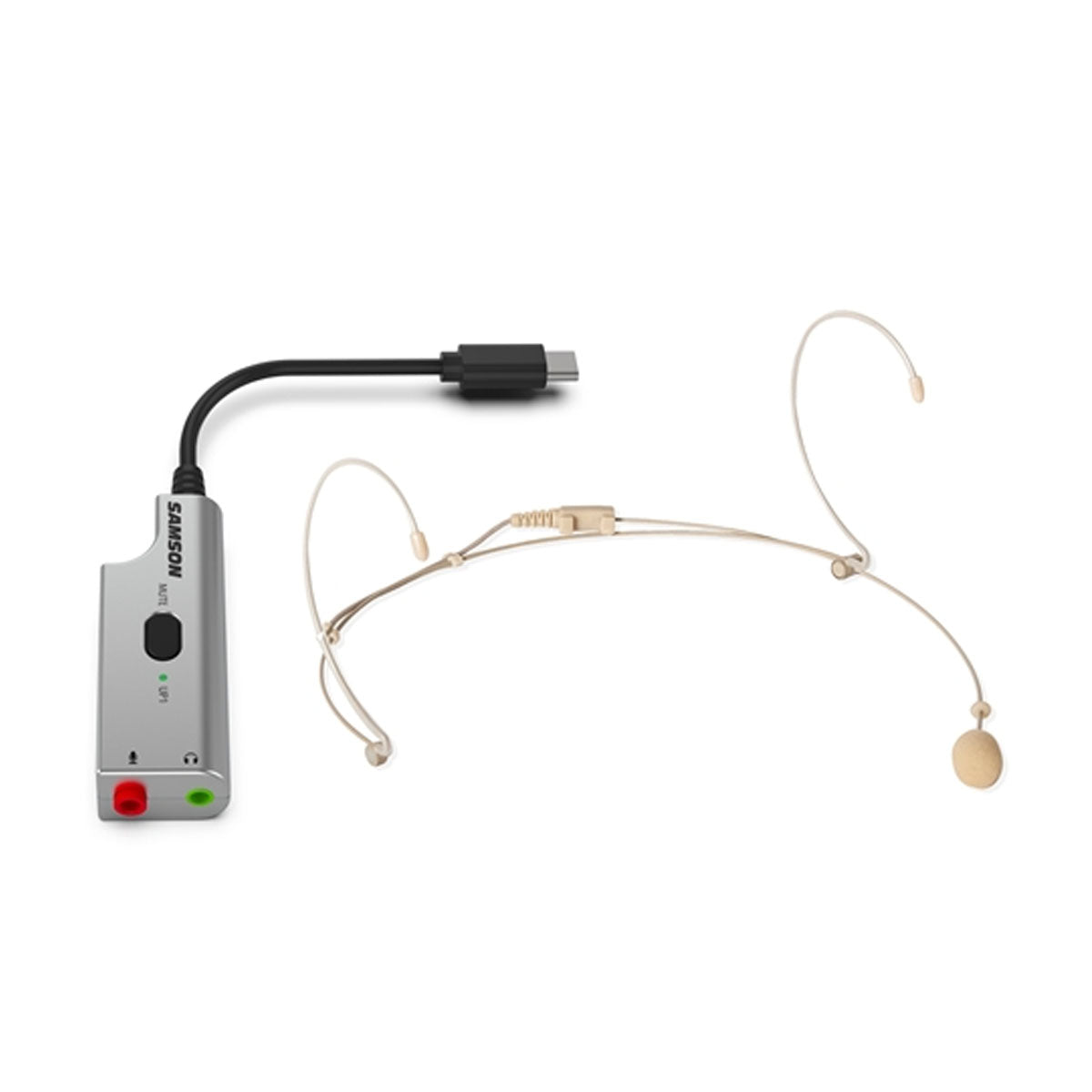 Samson DEU1 USB Headset Microphone &amp; USB Audio Adaptor Bundle