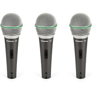 Samson Q63P Q6 Dynamic Microphone 3-Pack w/ Case