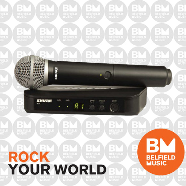 Shure BLX Wireless Microphone System PG58 Handheld Vocal Mic Belfield