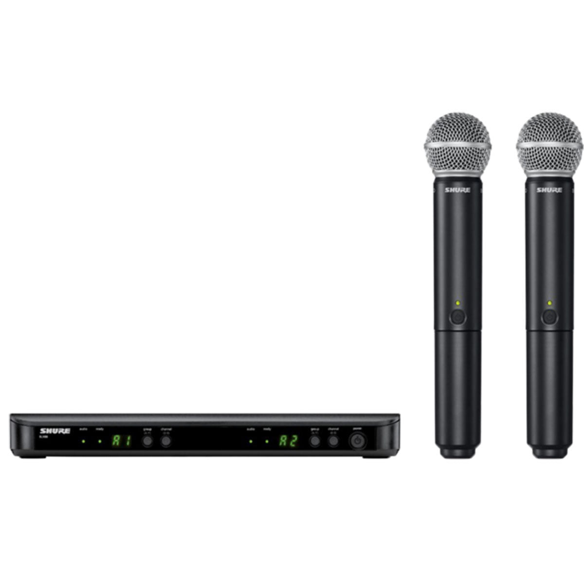 Shure BLX288/SM58 Wireless Microphone System Dual Handheld Mic (K14: 614-638MHz)