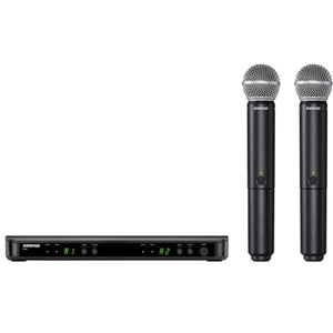 Shure BLX288/SM58 Wireless Microphone Dual Handheld Mic System (K14: 614-638MHz)