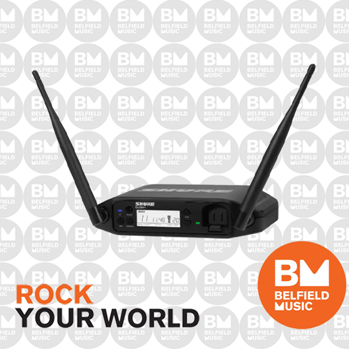 Shure GLXD4+ Wireless Digital Receiver Non Rack Mount Dual Band ...