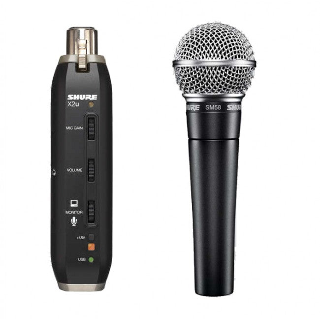 Shure SM58 + X2U Microphone