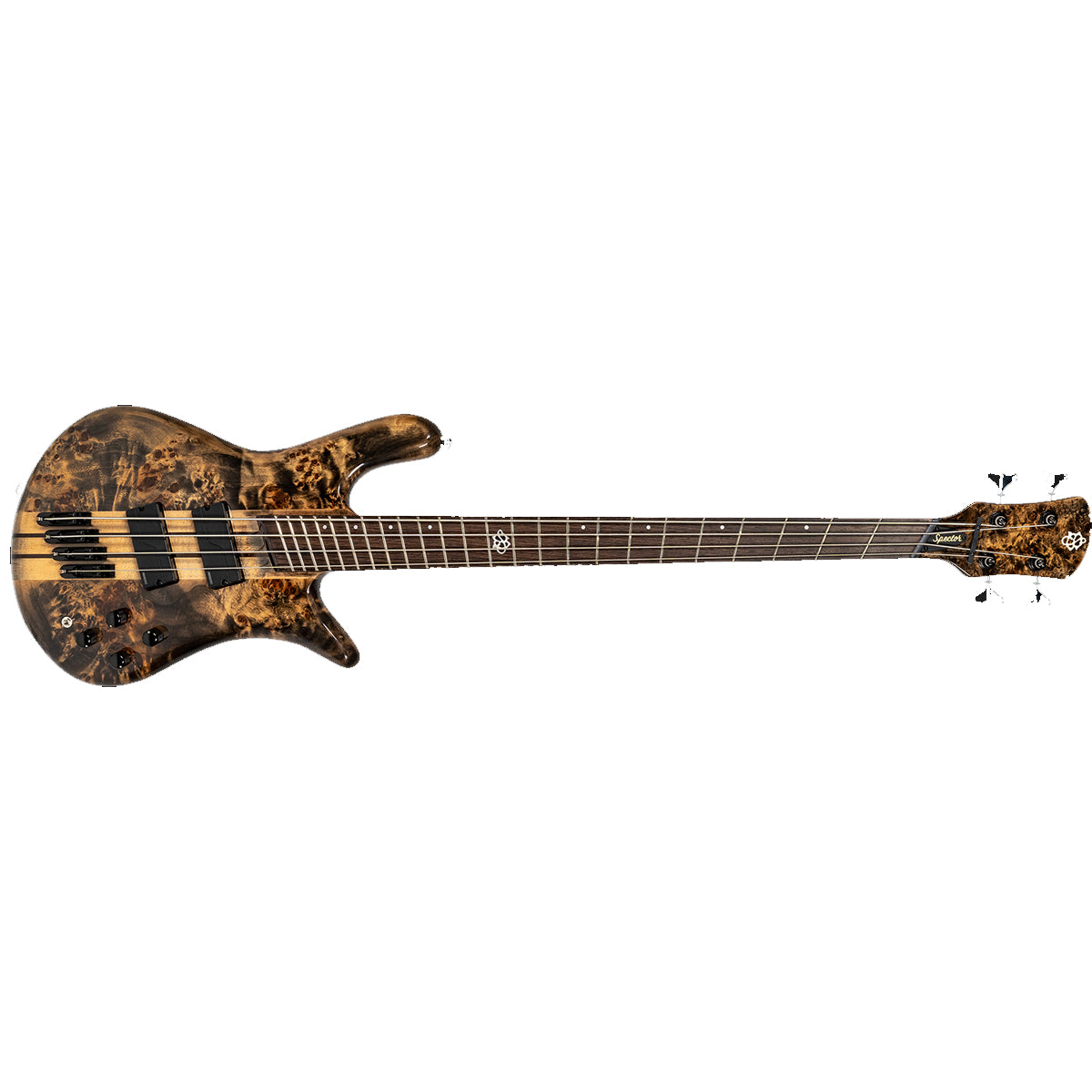 Spector NS Dimension 4 Bass Guitar Multiscale Super Faded Black Gloss w/ Fishmans - NSDM4SFB