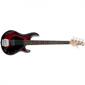 Sterling by Music Man Sub Ray 5 Electric Bass Guitar Red Ruby Burst 