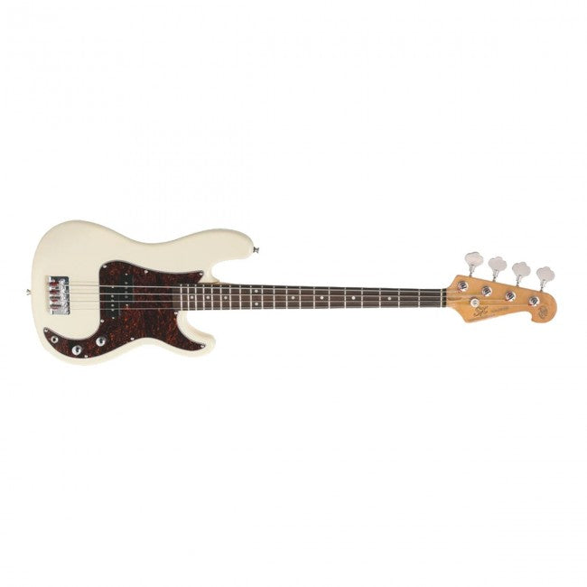SX Bass Guitar Short Scale 3/4 Size 30inch Vinatge White - VEP34VWH