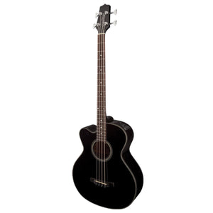 Takamine GB30 Series Acoustic Bass Guitar Left Handed Black w/ Pickup & Cutaway - TGB30CEBLKLH