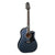 Takamine Limited Edition 2021 'Blue Rose' Acoustic Guitar Dreadnought Charcoal Blue Gradation w/ Pickup & Cutaway