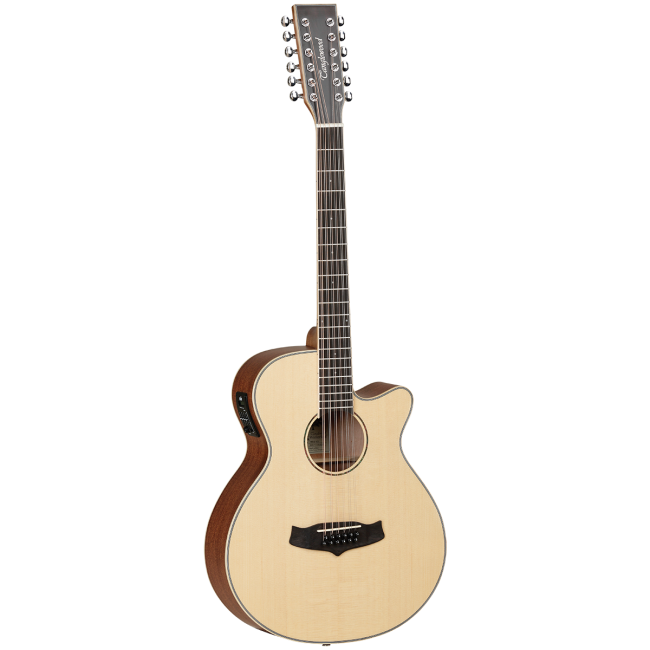 Tanglewood TW12CE Winterleaf Acoustic Guitar 12-String Superfolk Natural Satin w/ Pickup & Cutaway