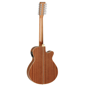 Tanglewood TW12CESTLH Winterleaf Acoustic Guitar 12-String Left Handed Super Folk Natural w/ Pickup & Cutaway