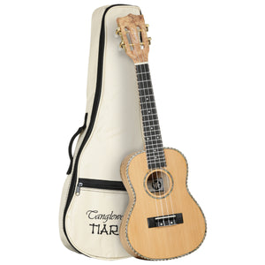 Tanglewood TWT11B Tiare Concert Ukulele Cedar/Spalted Maple Uke w/ Bag