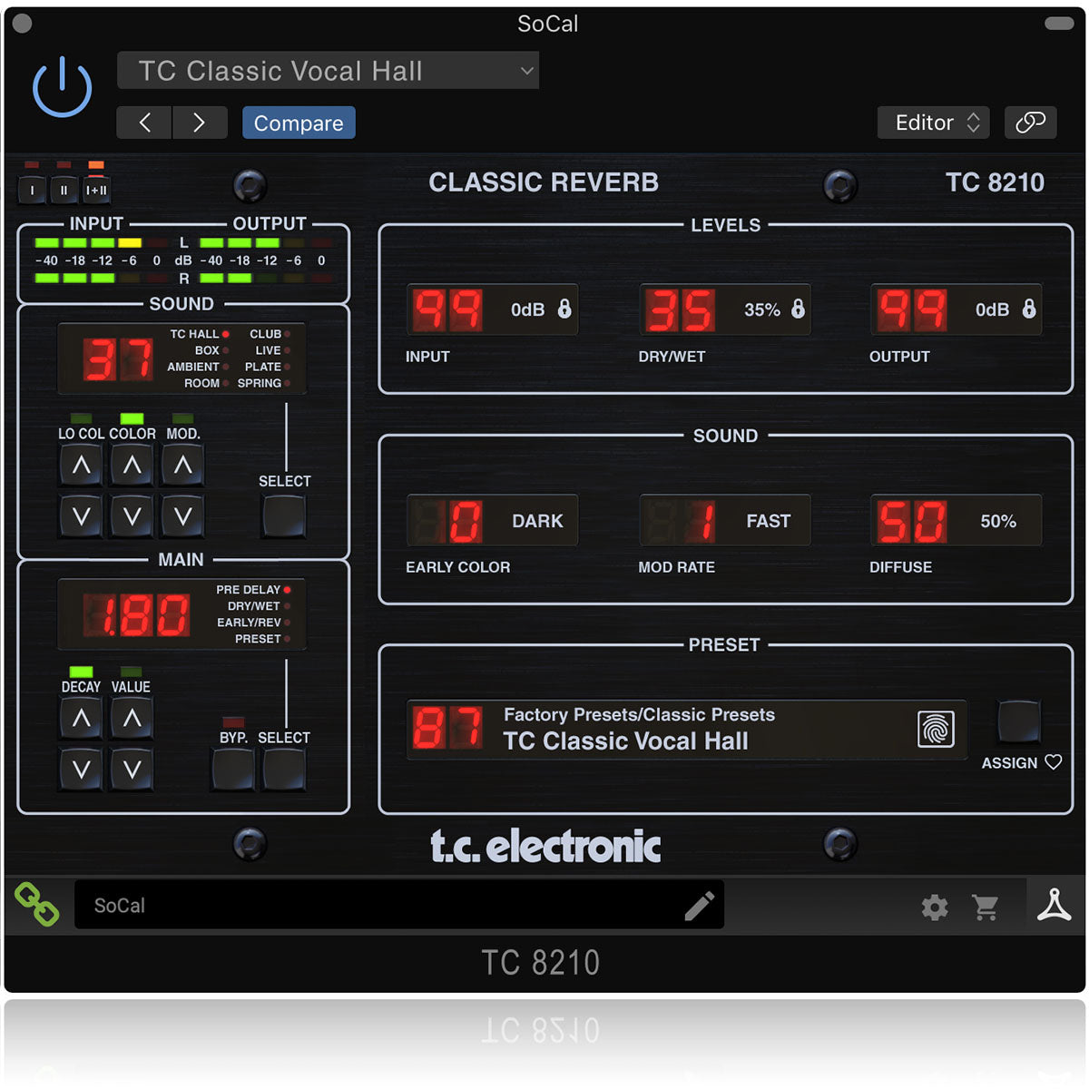 TC Electronic TC8210-DT Native Mixing Reverb Plugin
