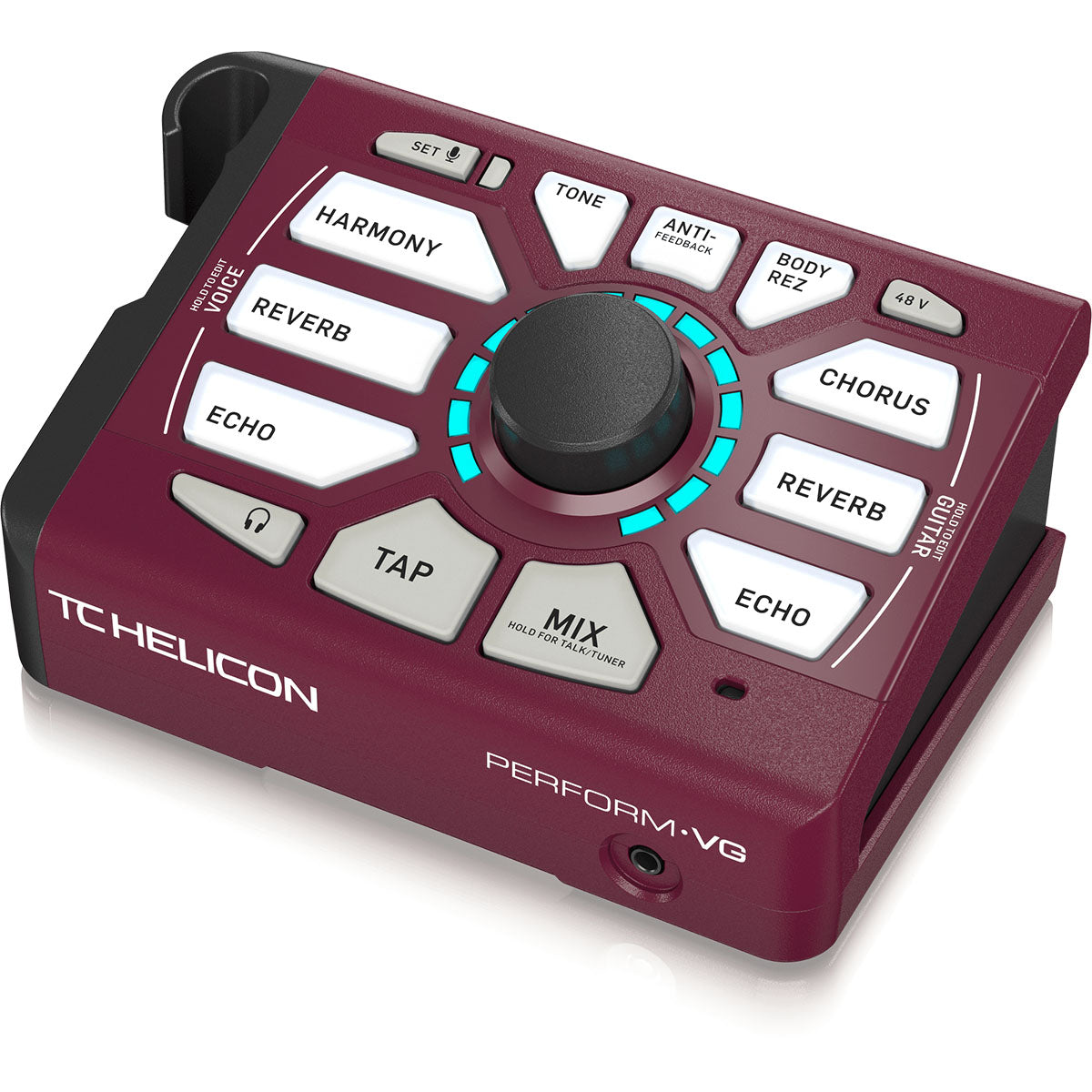 TC Helicon Perform-VG Mic Stand Mount Vocal and Acoustic Guitar Processor Burgundy