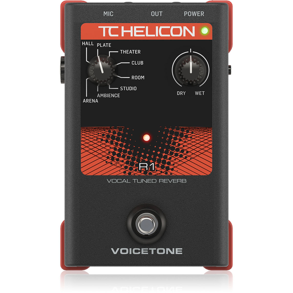 TC Helicon Voicetone R1 Live Vocal Reverb Effects Pedal