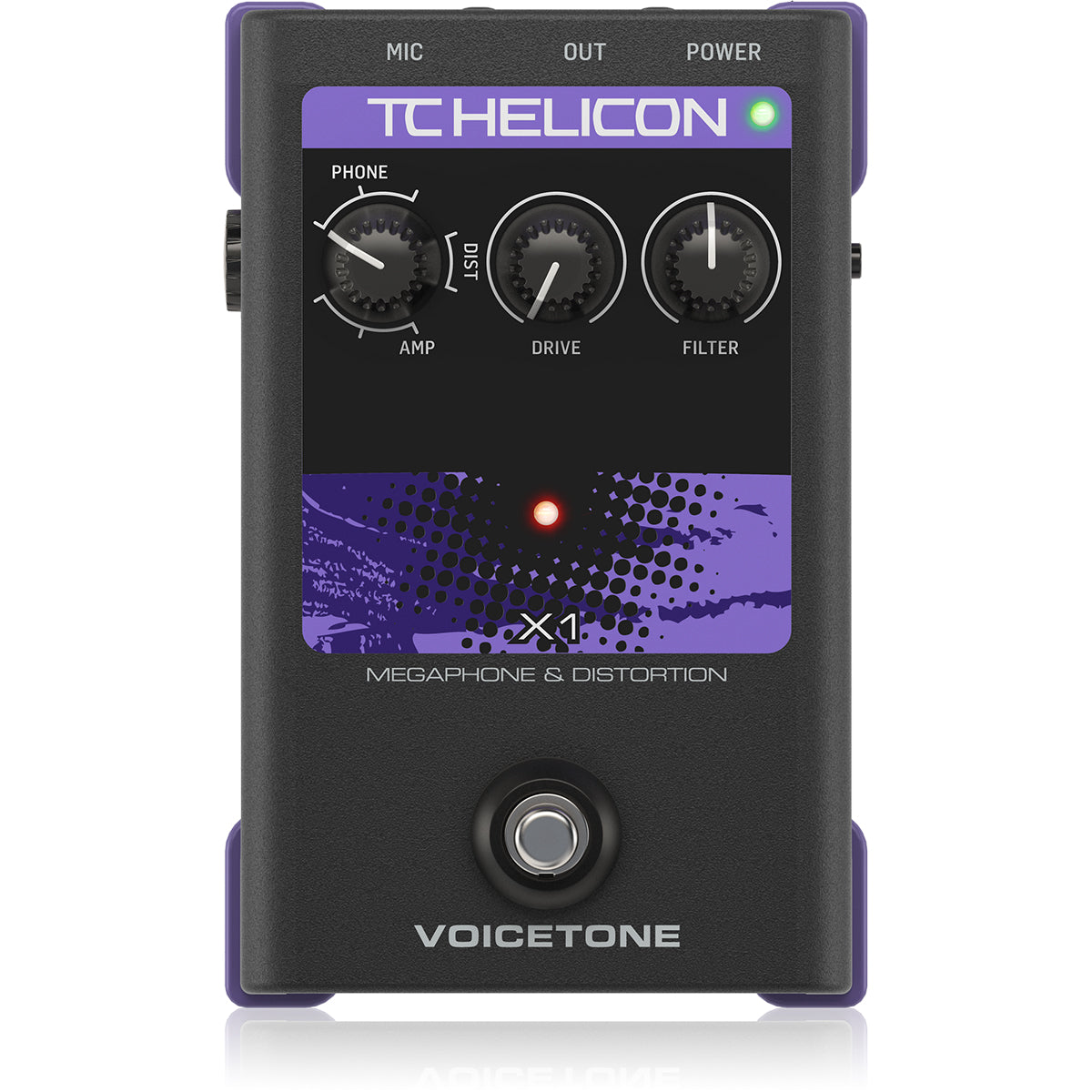 TC Helicon Voicetone X1 Megaphone and Distortion Vocal Effects Pedal