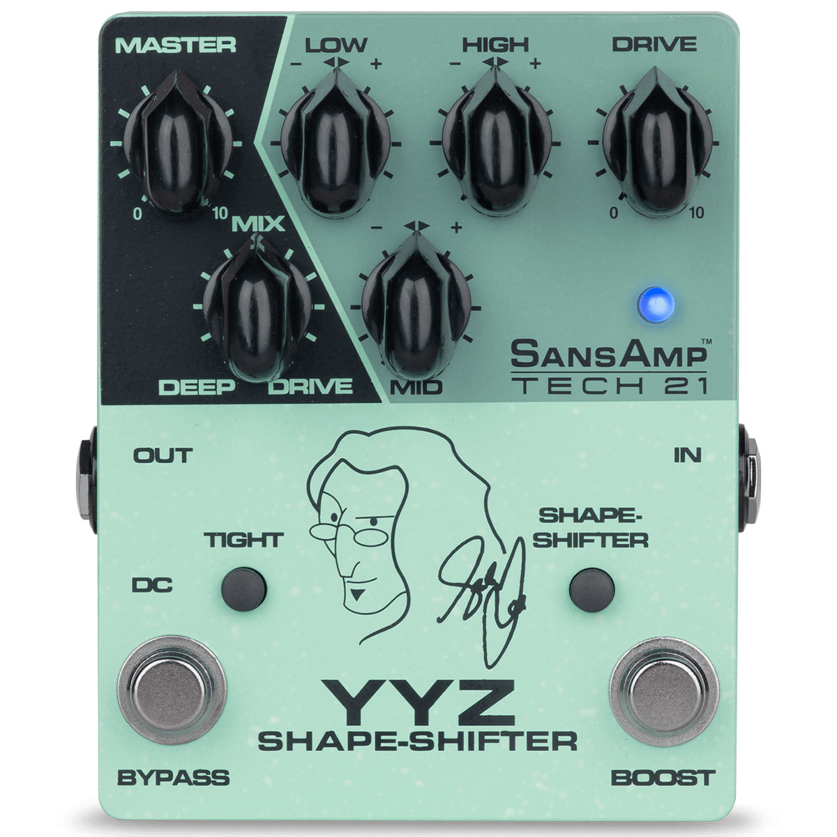 Tech 21 YYZSH Geddy Lee Signature Sansamp Shape Shifter Effects Pedal