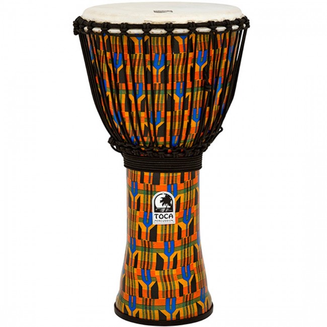 Toca SFDJ12K Djembe Kenya Print Rope Tuned