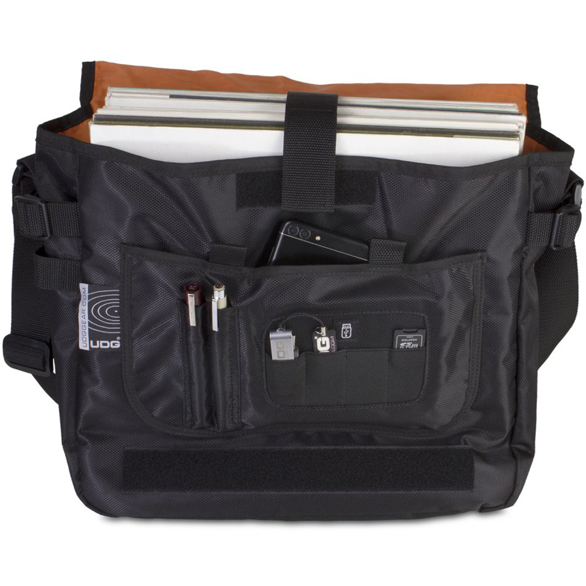 UDG U9450BL/OR Ultimate Courier Bag Black & Orange Inside
