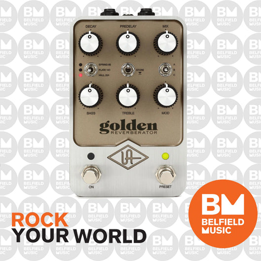 Universal Audio Golden Reverberator Pedal - Pedale Riverbero Stereo Con Effetti Spring, Plate E Digital - Foto 3