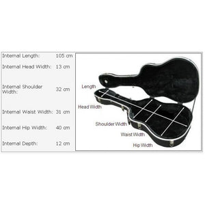 UXL Premium ABS Deluxe Dreadnought Acoustic Guitar Case
