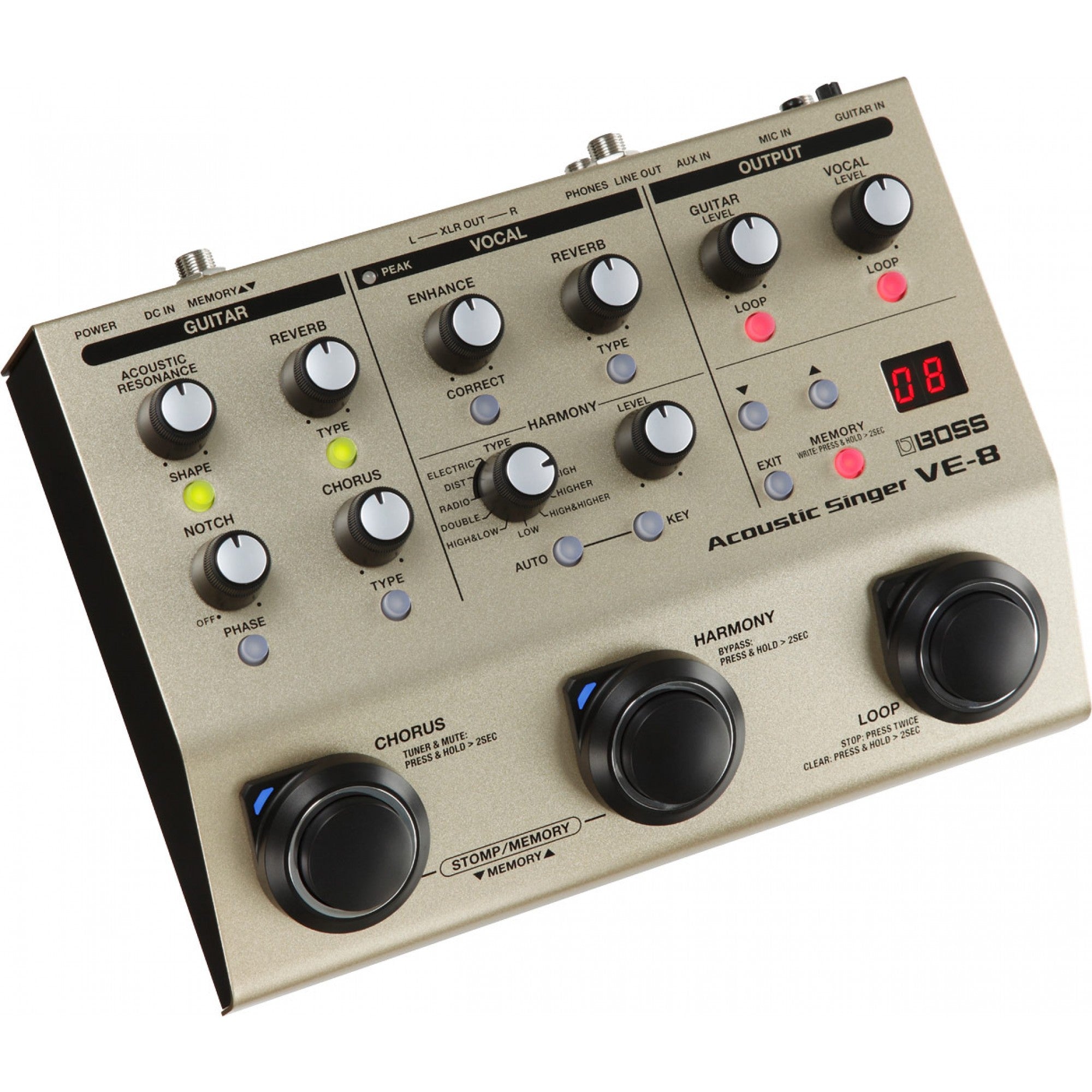 Boss VE-8 Acoustic Singer Effects Pedal VE8